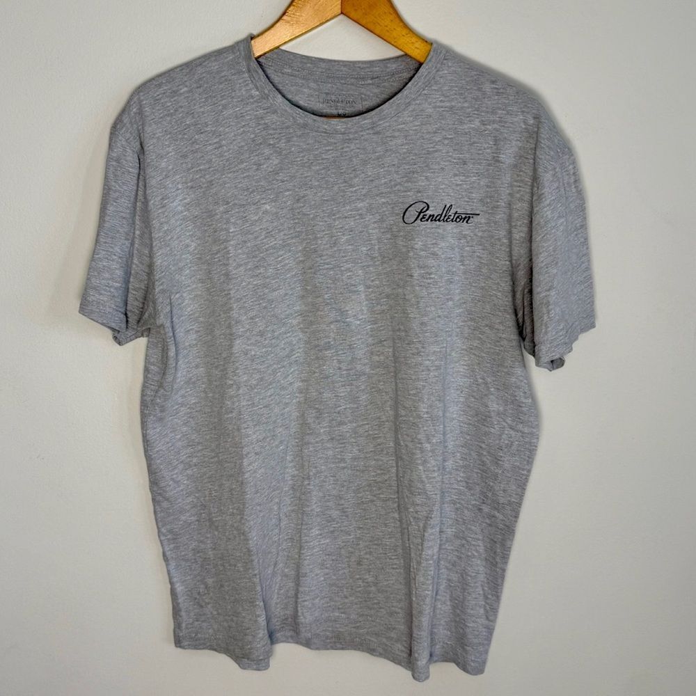 Pendleton Gray Aztec Bison Short Sleeve Tee | L